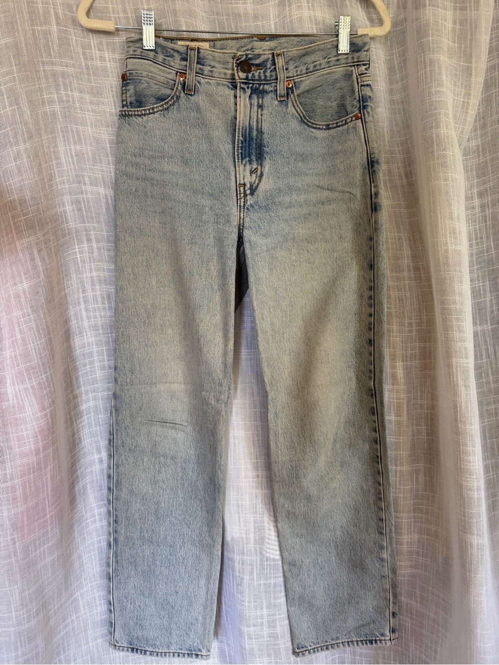 Levi's Light Blue 501 Straight Leg Jeans